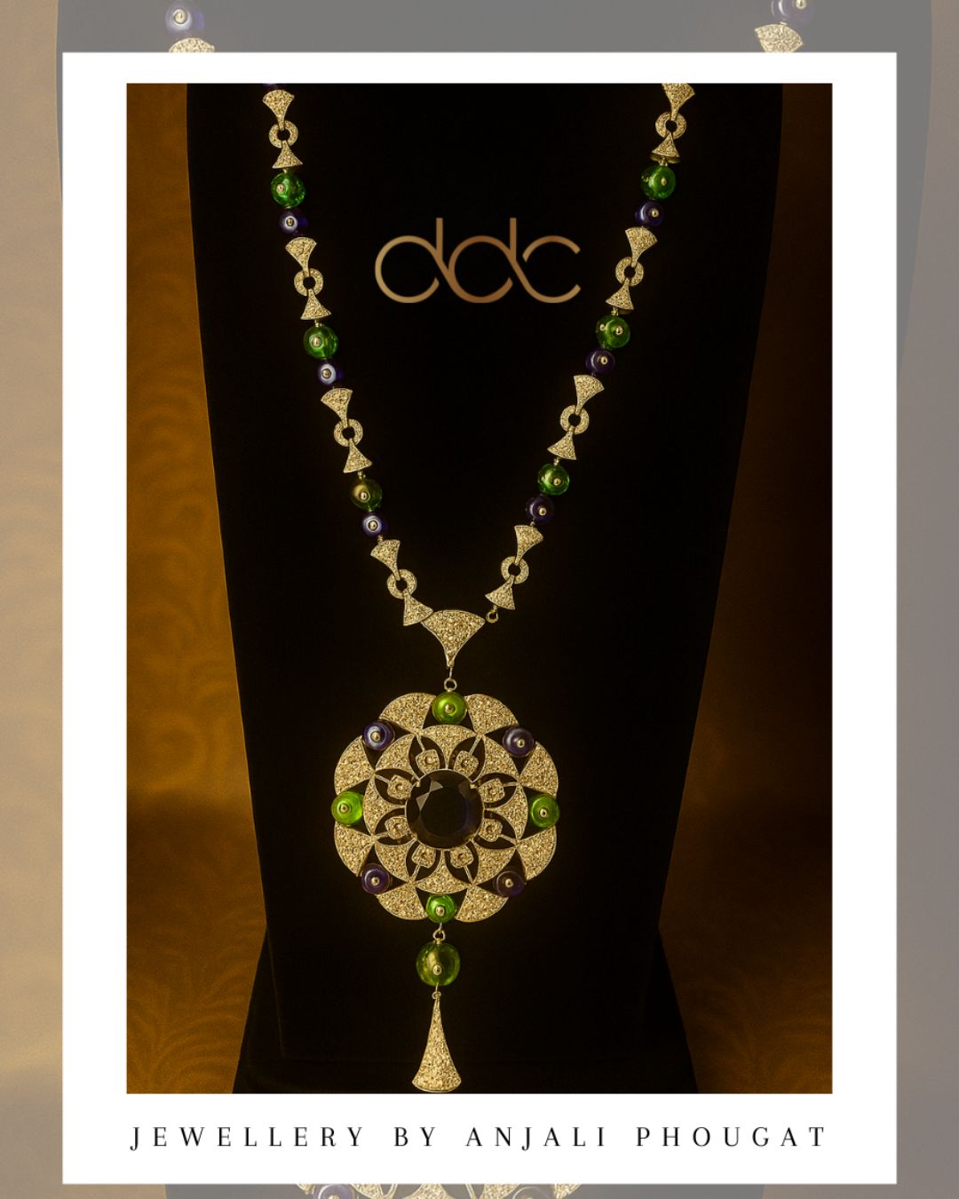 Statement Crystal Mandala Necklace – Designer Jewelry by Anjali Phougat